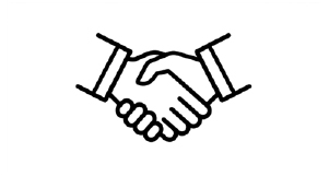 Business handshake illustration